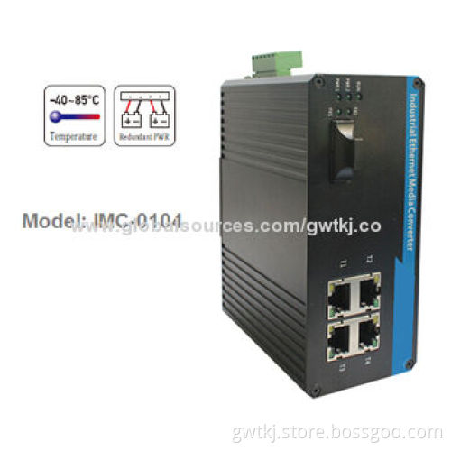 Industrial Ethernet Media Converter, IP40 Protection and Complies with EMC Industrial Standard